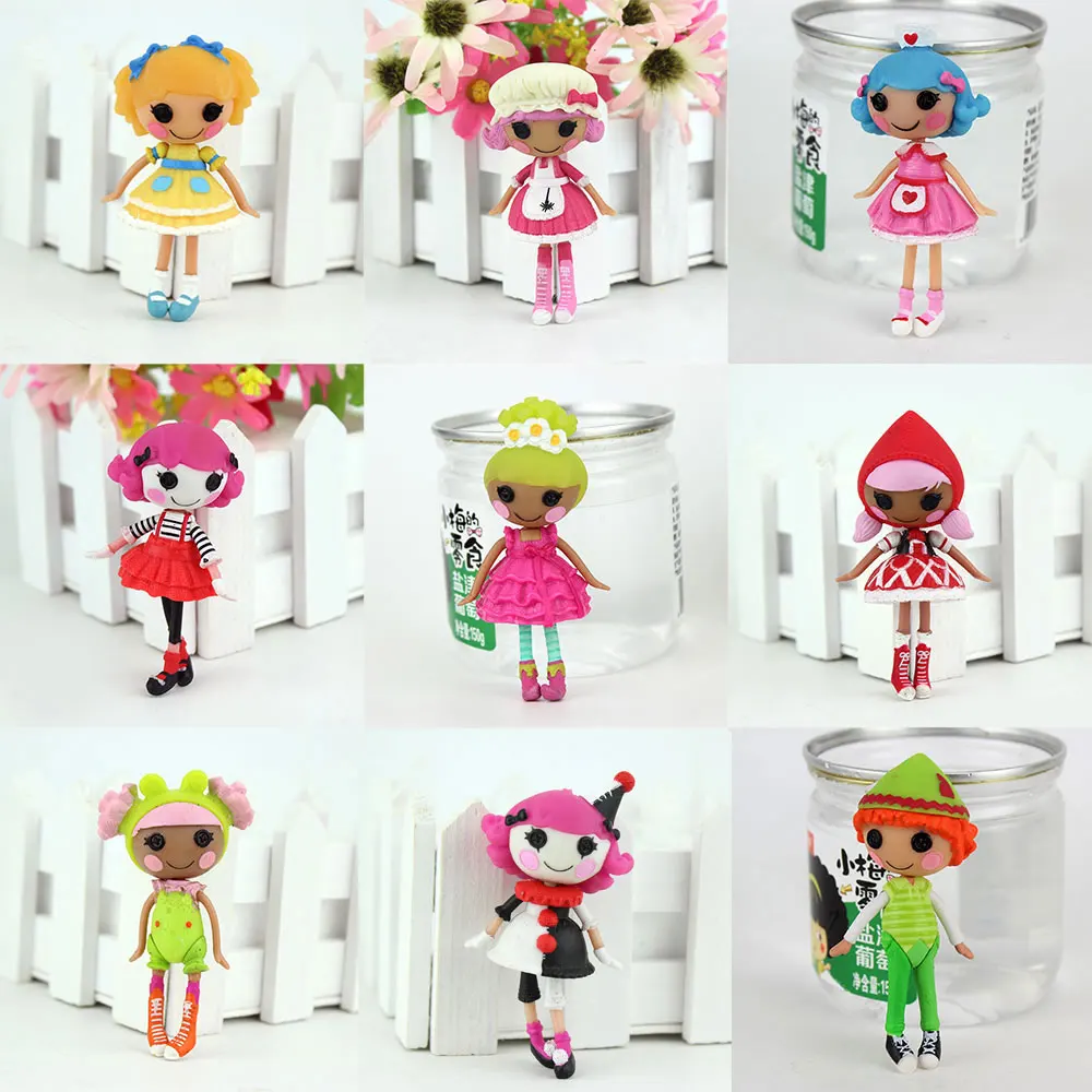 9 шт. мини куклы Lalaloopsy в одном, 3 дюйма оригинальные мини MGA куклы Lalaloopsy для детских игрушек, игровой дом каждый уникальный