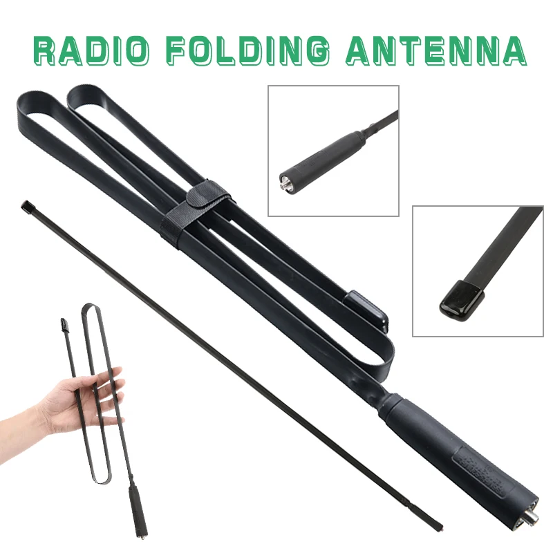 

Portable Dual Band VHF/UHF Radio Folding Antenna Universal Walkie Talkie Gain Antenna For B-aoFeng UV-5R UV-82