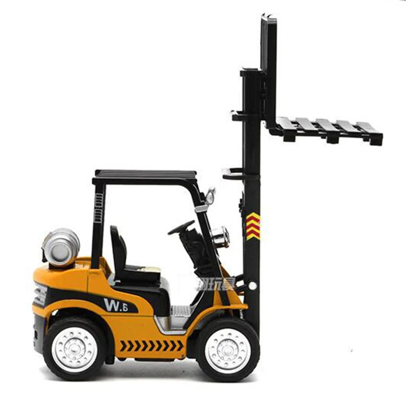 14 5 см 1/24 весы Fork Lift Truck Engineering Building Car Литой Сплав модель игрушки W поддон коллекции