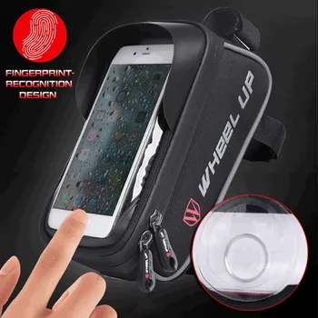 

Vertvie Bicycle Front Tube Bag Cycling Accessories Frame Waterproof Front Bags Cell Mobile Phone Case 6inch Phone Holder Bike