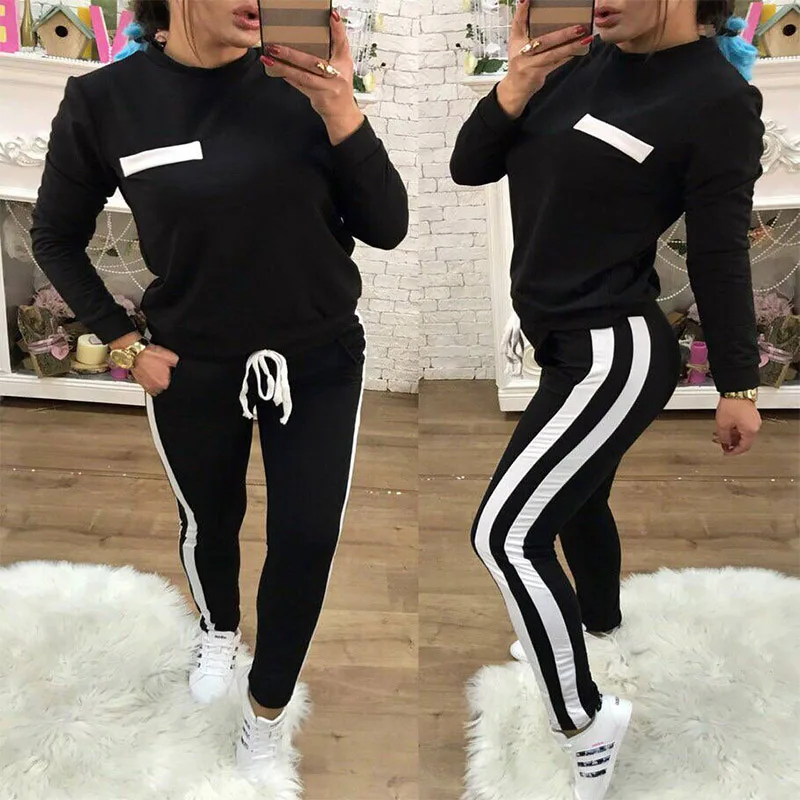 Модные осенние женские комплекты спортивная одежда спортивный костюм для отдыха