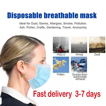 

mask face masks air pollution disposable Antibacterial filtration Elastic anti pm 25 masque mask face shield drape on mouth caps