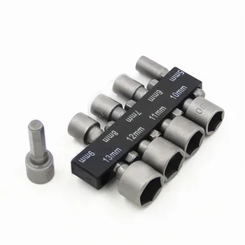 

9pcs 1/4 Hex Power Nut Driver Socket Set Impact Drill Bits Tool Kit 5mm-13mm