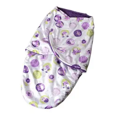 Swaddleme стиль Цветочный тип двойной слой короткий плюшевый ребенок Gro-bag анти-стартовый спальный конверт для малышей пеленать