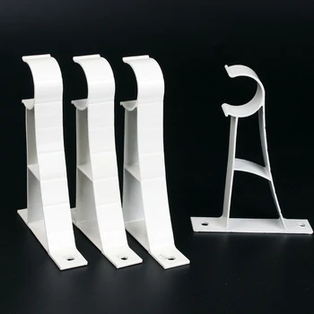 

10PCS Double Curtain Pole Brackets For Rods Aluminum Alloy Roman Curtain Track Bracket Holder Metal Durable Base Rod Pole#