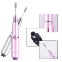 1 шт. портативный сверлильный станок для маникюра розового и серебристого цветов профессиональный электрический резак для ногтей металлический простой в эксплуатации ручка Шап инструменты для ногтей