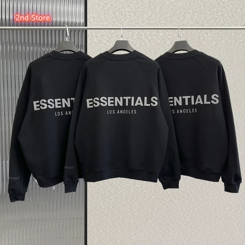 ESSENTIALS Black Sweatshirt 1