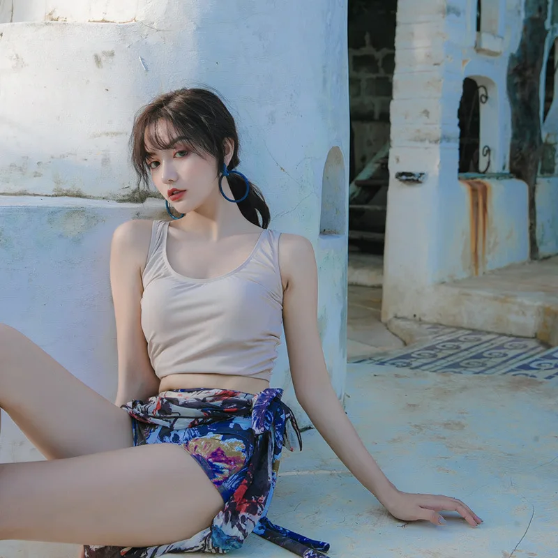 

2020 Rong Wave New Products South Korea INS-Style Holiday Elegant Split Type Three-piece Set Slimming Hot Springs Bathing Suit W