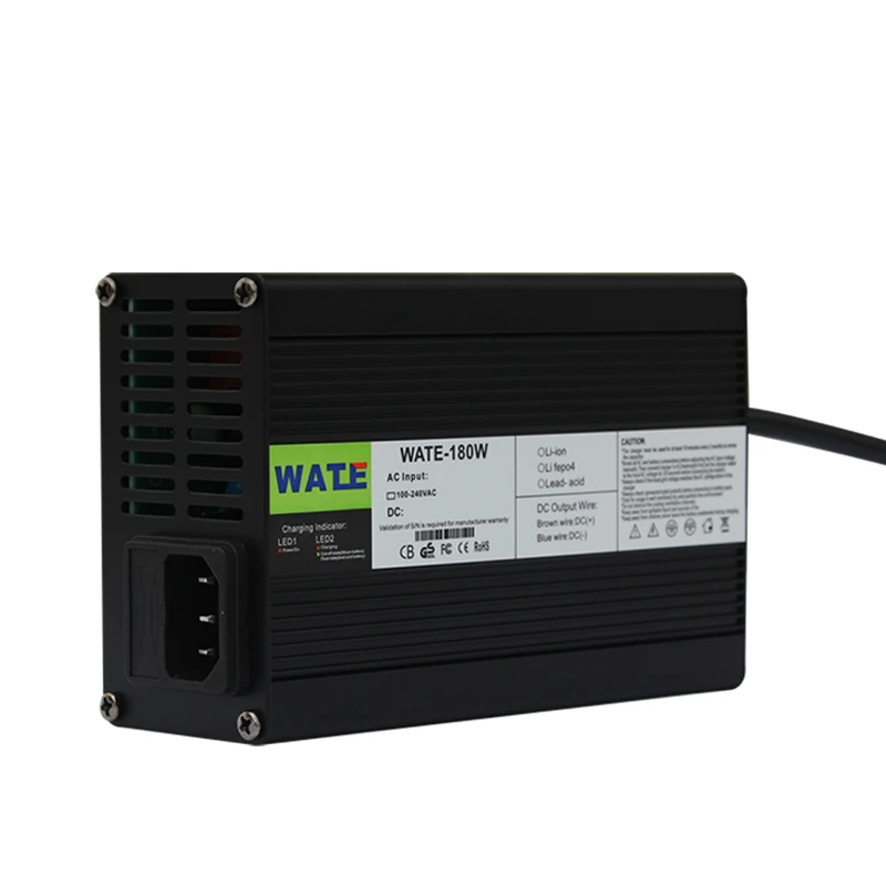 42V 3A Li-ion Battery Charger Aluminum Case for 10S 36V Lipo/LiMn2O4/LiCoO2 Battery Smart Charger Auto-Stop Smart Tools