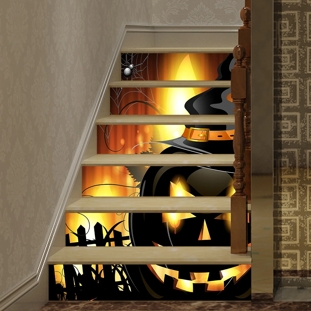 6pcs/set 3D Stair Decals Stickers Stair  Decals Staircase Sticker