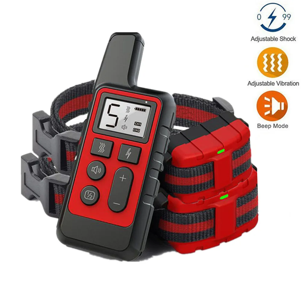 Dog-Training-Collar Vibration Shock Remote-Control Anti-Bark Waterproof Rechargeable