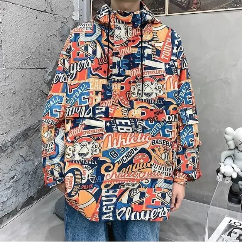 2021 Zipper Pullover Jacket Men's Loose Korean Spring and Autumn Hip Hop Cool Fashion Jacket Streetwear Sweatshirts Man Hoodies