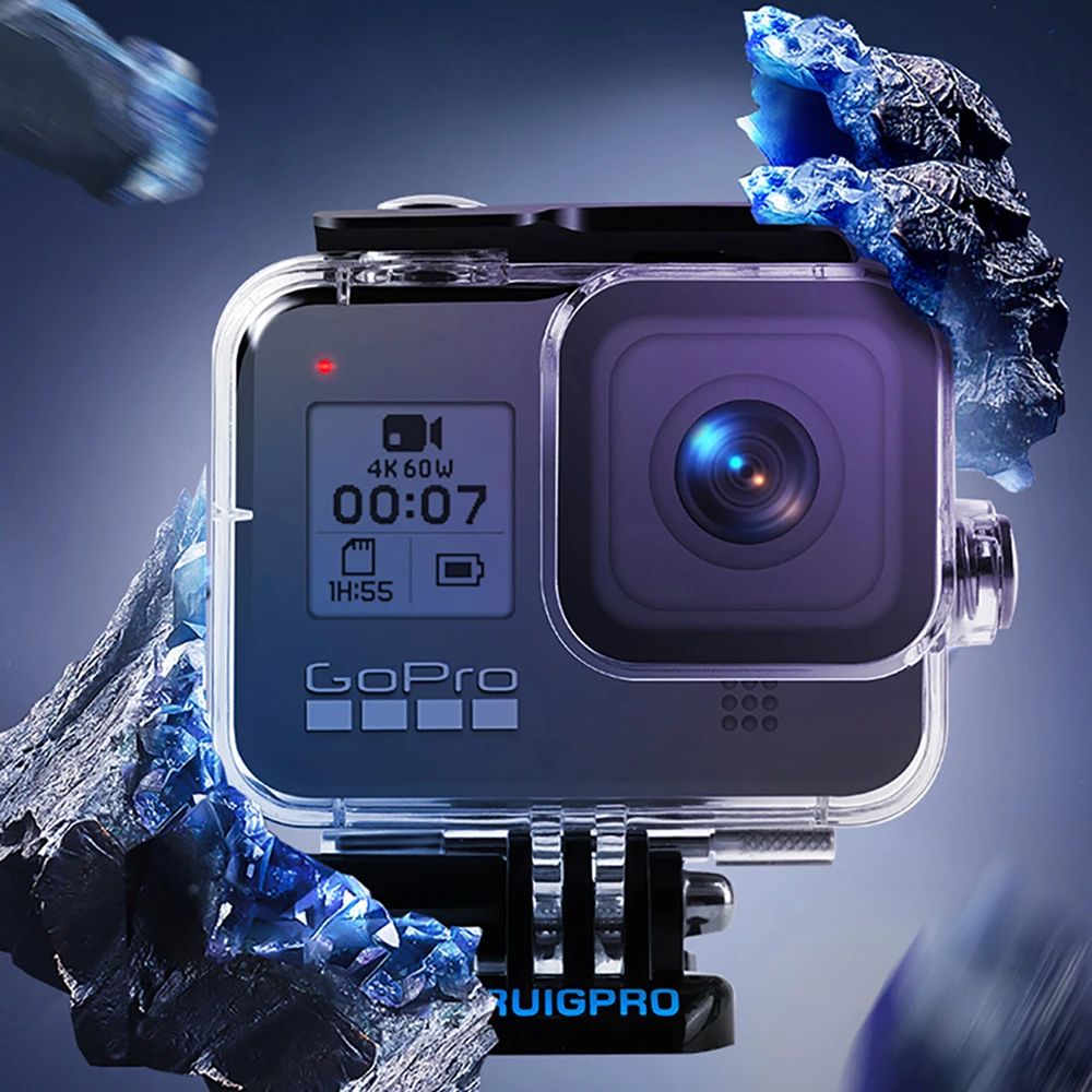 RUIGPRO Водонепроницаемый Чехол 45 м чехол для дайвинга для Gopro Hero 8 чехол для подводной фотосъемки чехол с фильтром для объектива для Gopro 8