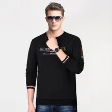 Брюс и Акула длинный рукав для мужчин размера плюс M To3XL 4XL хлопок 95% модная повседневная мужская высокая круглая 2355 с вышивкой