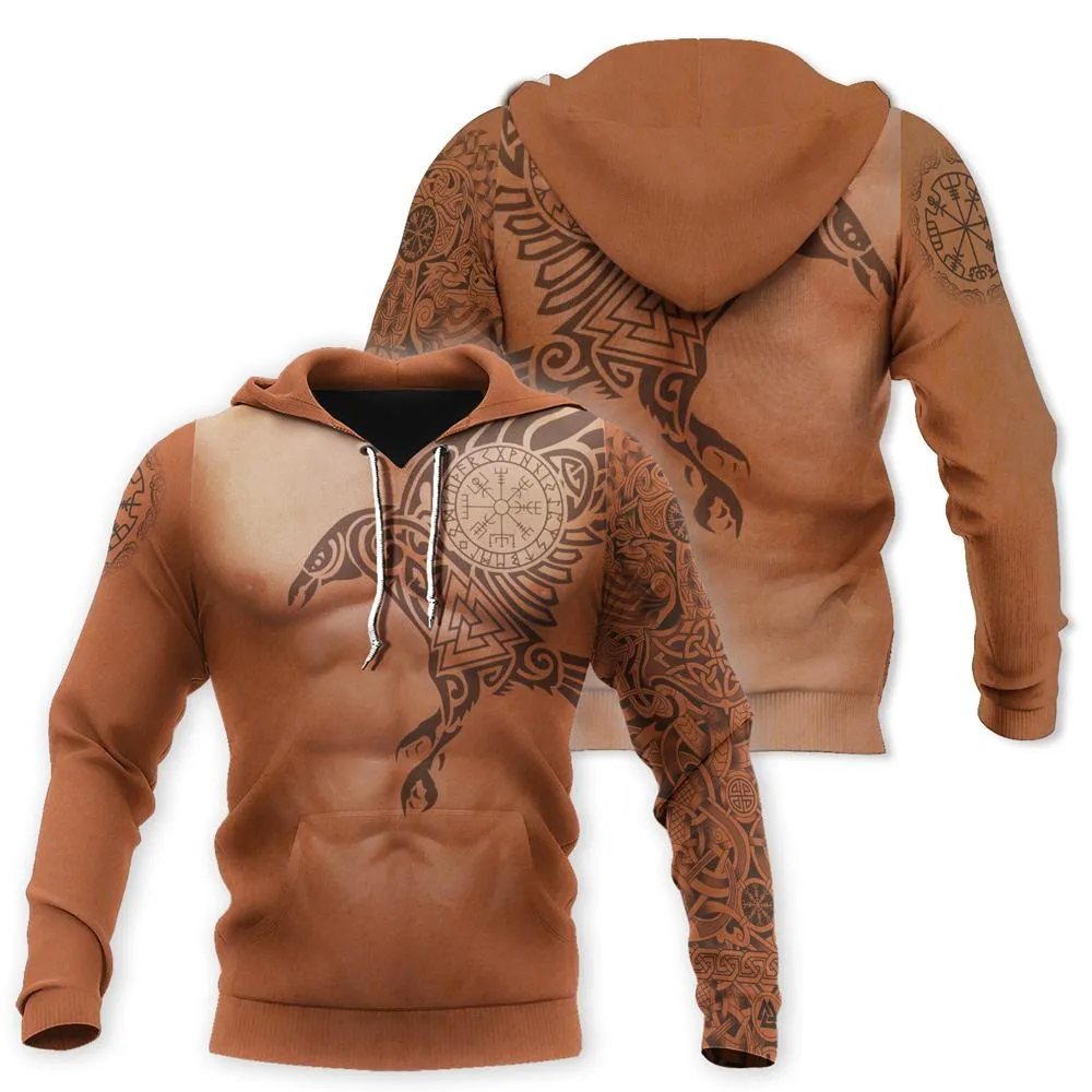 

CLOOCL Men Hoodies Viking Raven of Odin 3D Printed Viking Warrior Sweatshirt Unisex Zip Pullover Jacket Fashion Streetwear Coat