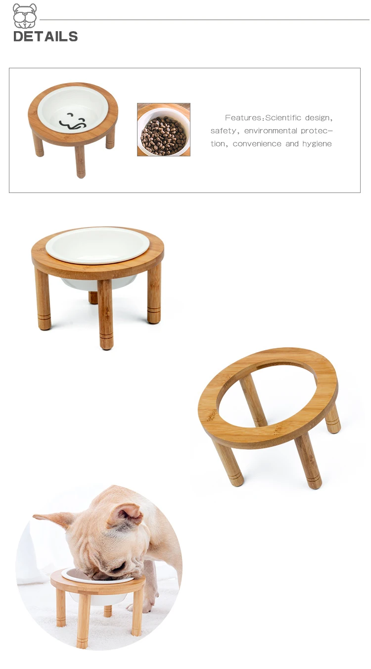 ПЭТ одна чаша стол для домашних животных высокий ножной стол собачий ошейник протектор собачья чаша бревна керамическая защита окружающей среды собачья миска