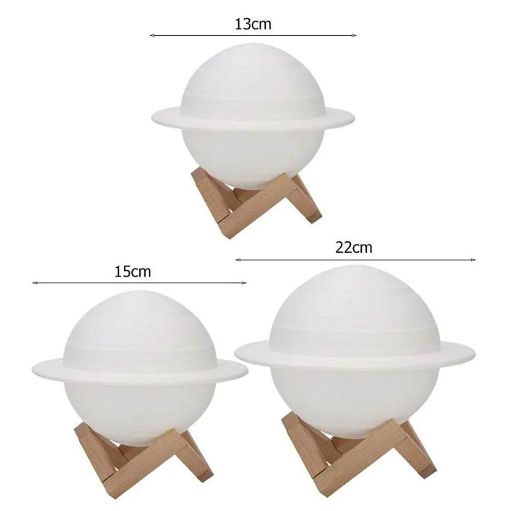 New 3D Printing Saturn Lamp Personality Smart Home Night Light Led Light Creative Moonlight Bedside Lamp Birthday Gifts Lamp 1