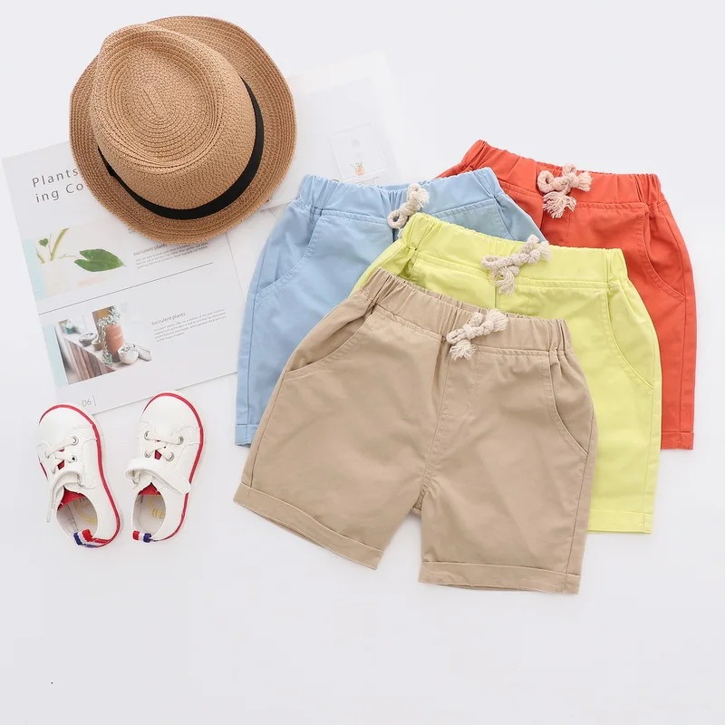 Katofely2018 Летний стиль детская одежда для мальчиков детские однотонные хлопковые повседневные шорты Популярные брюки