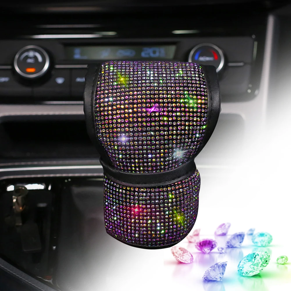 Шикарный чехол для автомобильного переключения передач блестящая кристальная