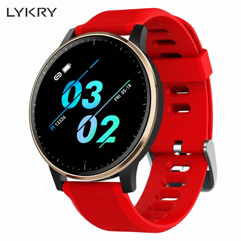 

LYKRY Q20 Smartwatch IP67 Waterproof Women Men Heart Rate Monitor Blood Pressure Full Touch Screen Sport Activity Fitness Watch