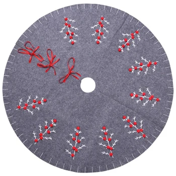 

Christmas Tree Skirt 120cm Round Carpet Christmas Decorations for Home Floor Mat New Year Xmas Gray Tree Skirts