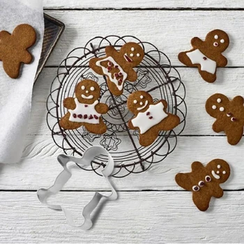 

5Pcs/set Christmas Cookie Cutter Stainless Steel Cut baking mold Cooking Tools Christmas Theme Cutters Candy Biscuit Mold