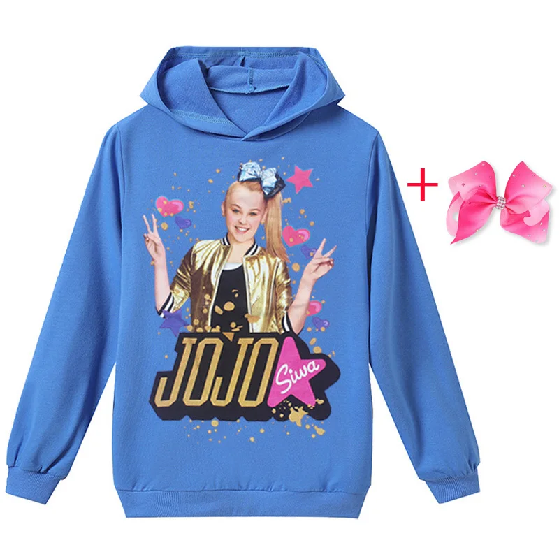 Толстовка JOJO Siwa с длинным рукавом для девочек куртка свитшот топы на весну и