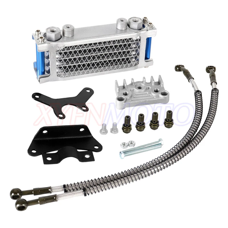 

For 50cc 70cc 90cc 110cc 125cc 140cc Dirt Bike Monkey Bike DAX Pocket Motorcycle Oil Cooling Kit Cooler Radiator Oil Cooler Set