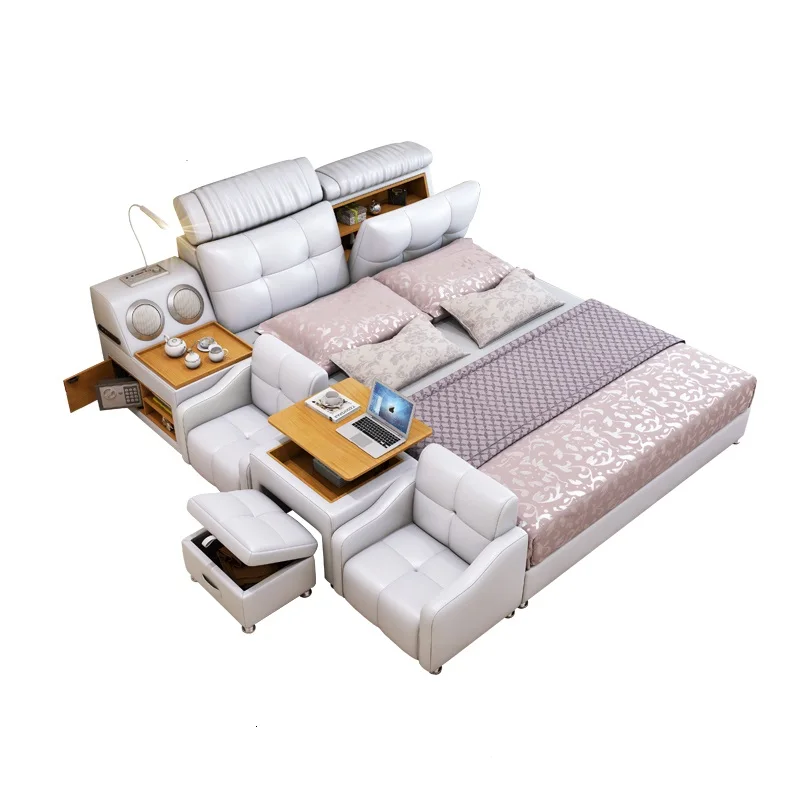 Современная мебель для спален из натуральной кожи массажные кровати спальные