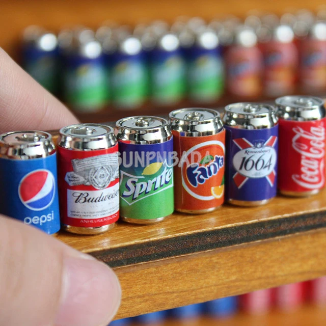 Cute Mini 1/6 Miniature Dollhouse Baverage Aerated Water Drinks Food for Barbies Blyth Doll Kitchen Supermarket Accessories Toy 3