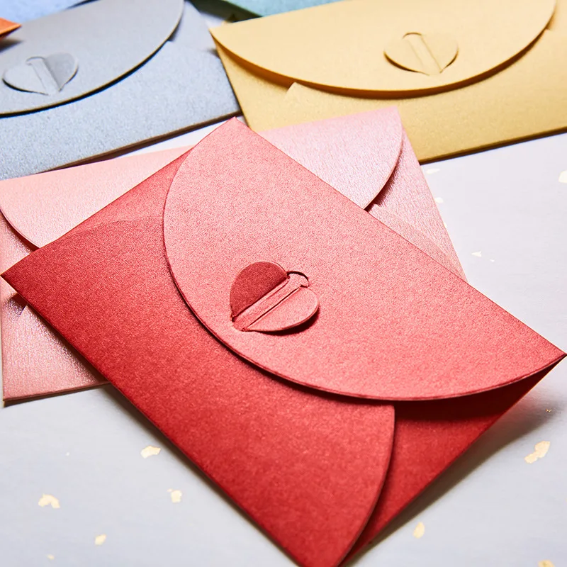 10 pieces/lot 7x10.5cm High Quality Colored Mini Envelope DIY Pearl Paper Envelopes for Greeting Cards