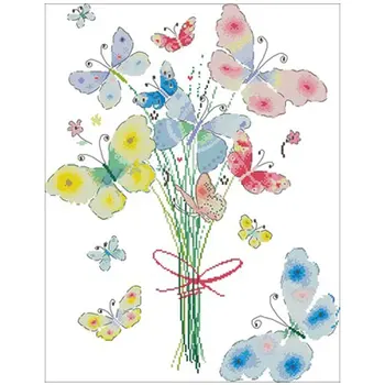 

Butterfly bouquet patterns Counted Cross Stitch 11CT 14CT 18CT DIY Chinese Cross Stitch Kits Embroidery Needlework Sets