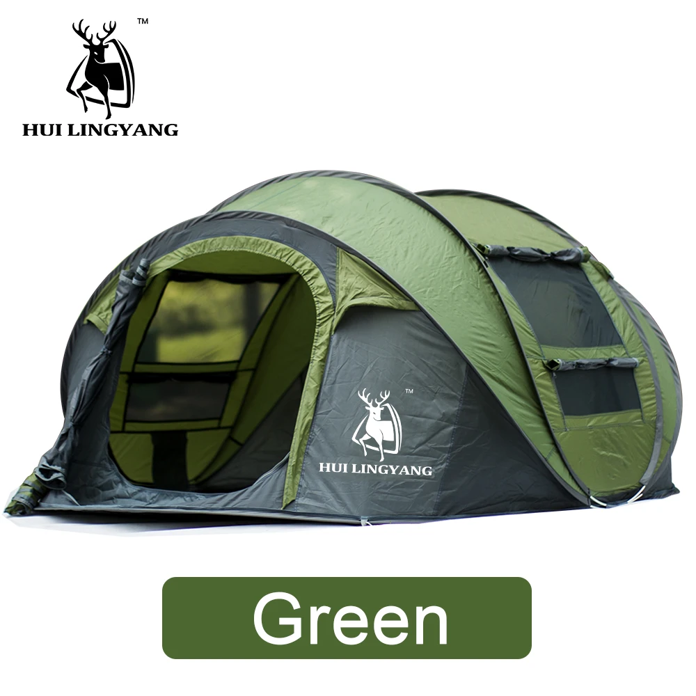 HUI LINGYANG бросок палатки наружные автоматические палатки бросок всплывающие водонепроницаемые походные палатки водонепроницаемые большие Семейные палатки