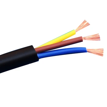 

5Meter 13/15/17/18/20/22AWG RVV 3 Cores Oxygen free Copper Wire Conductor Electric RVV Cable Black soft sheathed wire