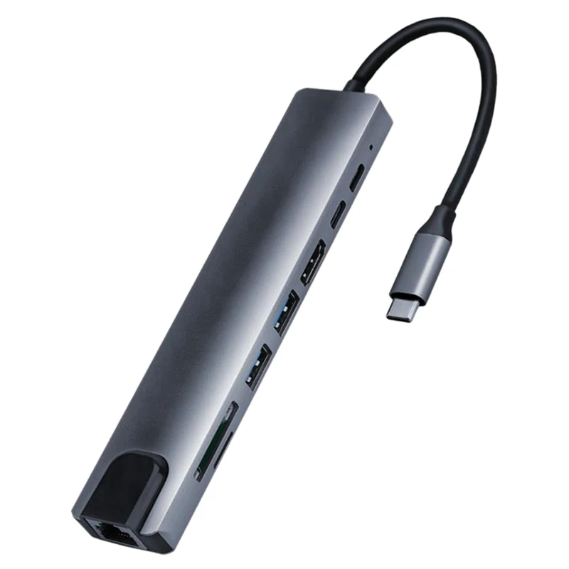 Адаптер памяти 8 в 1 с кардридером 4K HDMI USB 3 0 Tf Pd | Электроника