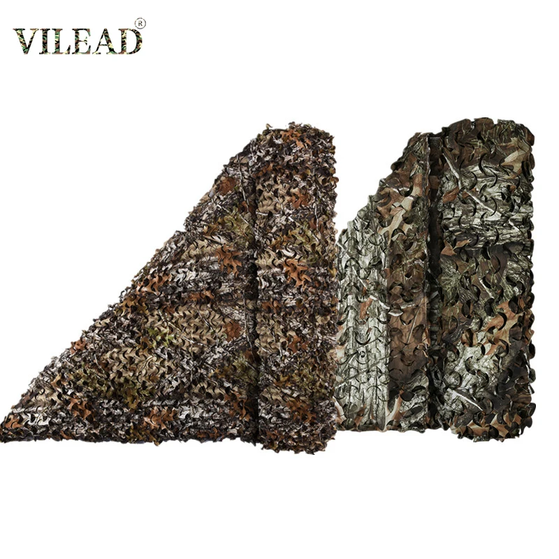 Vilead 3D Tree Bionic Camouflage Reti 150D Maple 1.5M Wide Army Military Camo Reticolato Riparo Solare Per Campeggio Esterno Parasole