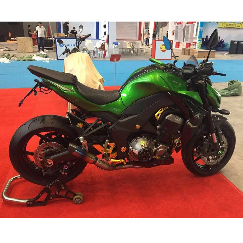 Для 2010- Kawasaki Z1000 весь набор выпускной коллектор Передняя Соединительная труба Глушитель выхлопная труба мото модифицированный слипоны