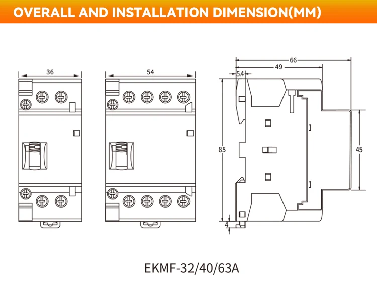Modular Contactor Automatic  4P 230V 380V Single-phase Three-phase 25A 40A 63A 4
