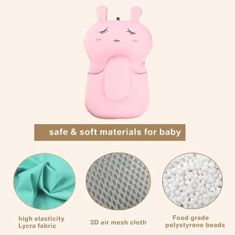 Портативная воздушная подушка для душа для младенцев, коврик для ванной для новорожденных, нескользящий коврик для ванной, безопасный коврик для ванной