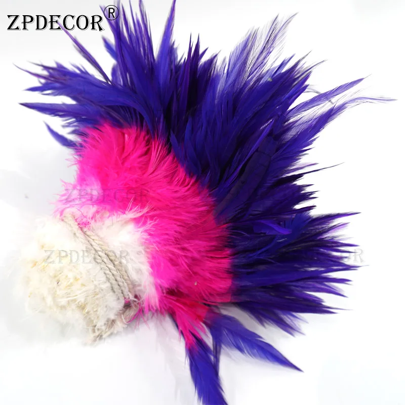 Zpdecor 15-20 см наряд из павлиньих перьев 1 ярд/лот разноцветных для поделок и магазины типа "сделай сам" - Цвет: Фиолетовый