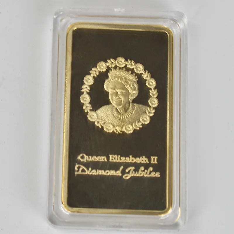 

Gold Coin The Queen Elizabeth II Plated Metal Commemorative For Collection with Senior gift box