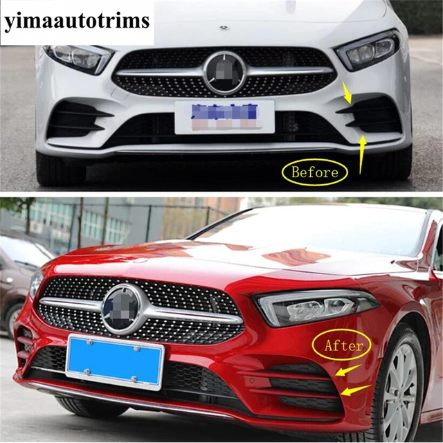 4 pezzi accessori per auto fendinebbia anteriore striscia luminosa  copertura Trim per Mercedes Benz classe A W177 V177 A180 A200 A220 A250  2019 - 2022 - AliExpress