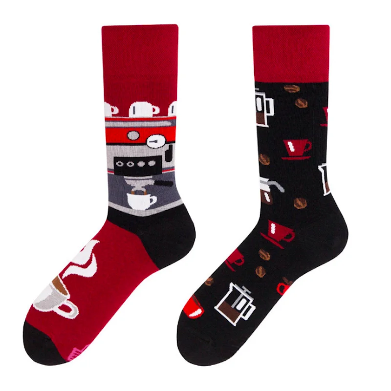 Цветные носки для мужчин и женщин, хлопковые носки с рисунком, длинные носки в стиле хип-хоп, подарок на год, Рождество, Осень-зима, Веселые носки унисекс - Цвет: 2