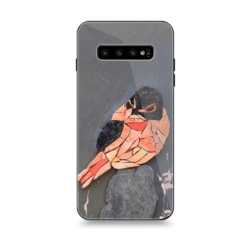 Мобильный чехол для телефона Стекло для samsung A10 A20 A30 A40 A50 A60 A70 S7 край S8 Plus Note 8 9 S10 крышка птица