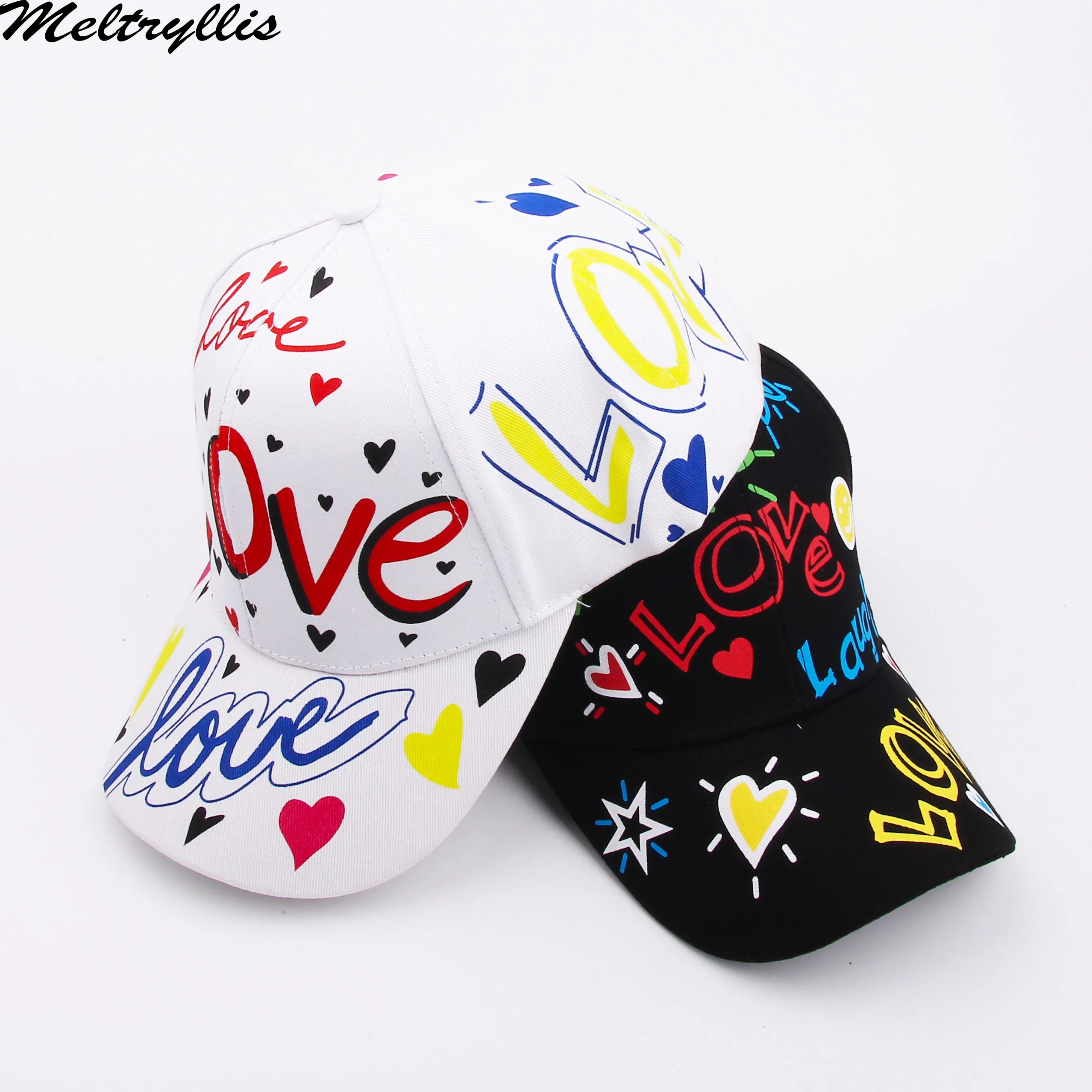 

[Meltryllis]New Lovers High Quality Color Printing Graffiti All matching Baseball Cap Men Women Adjustable Casual Fashion Hat