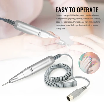 

Electric Nail Art Drill Pen Professional Handle File Polish Grind Machine Handpiece Manicure Pedicure Tool Nail Art Accessories