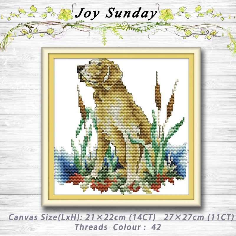 

Labrador dog animal cartoon decor Patterns 14CT 11CT Counted Cross Stitch Sets embroidery set Needlework kit Home Decoration