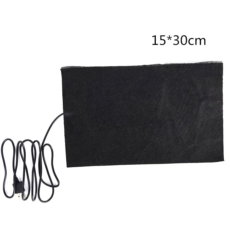 15X30cm Горячая Распродажа 5 в углеродное волокно грелка для рук USB нагревательная пленка Электрический зимний инфракрасный термоковрик - Цвет: 15X30cm