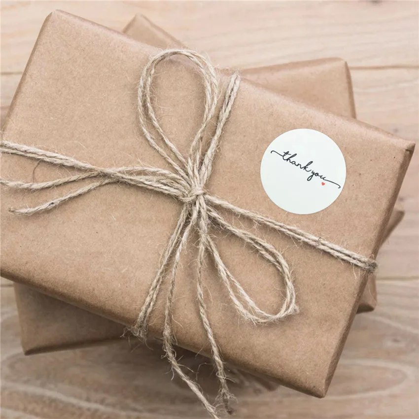 100-500Pcs White Round Thank You Sticker Seal Labels Stationery Stickers For Mailing Supplies Gift Packaging Decoration Stickers stationery stickers thank you stickers decorative labels stickers self adhesive stickers adhesive stickers paper stickers