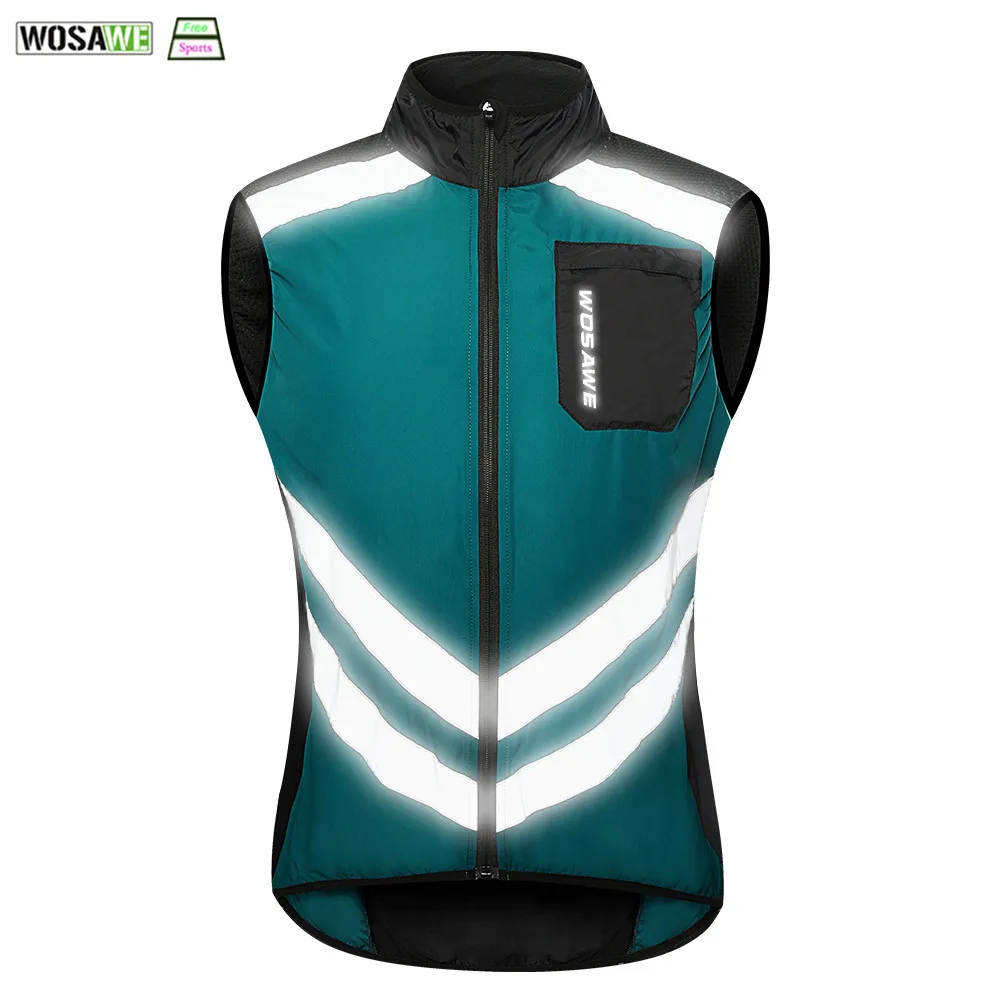 Wosawe High Visibility Reflective Clothes Cycling Windproof Bicycle Mtb